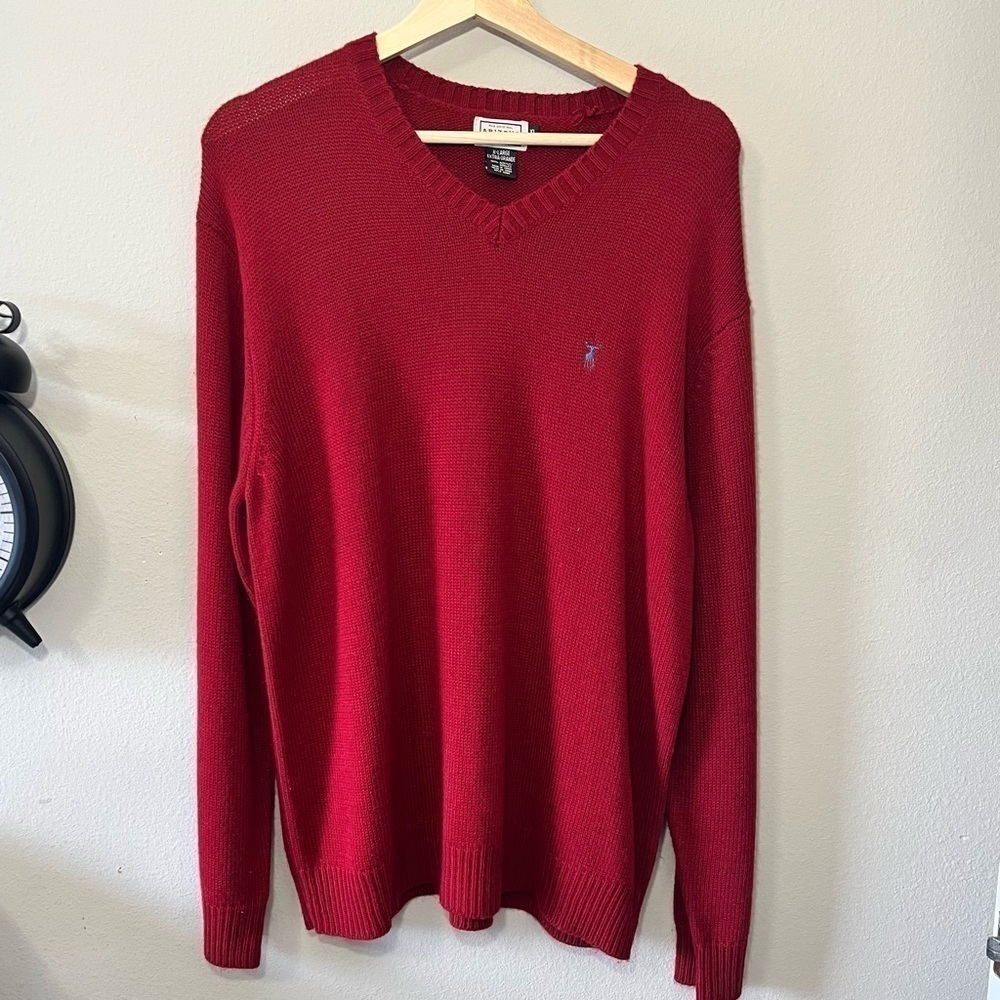 Arizona Jean Company Red V-Neck Sweater